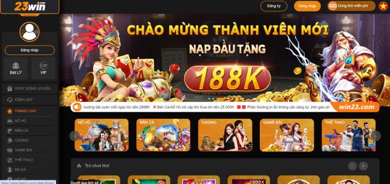 23Win Nhà cái cá cược uy tín nhất Việt Nam 1 Top Game Bài Uy Tín 2025 Chơi Đổi Thưởng An Toàn Nhanh Gọn 23Win Là Một Nền Tảng Cá Cược Trực Tuyến Nổi Bật Tại Châu Á