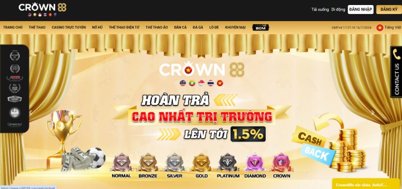 Crown88 Nhà cái cá cược hàng đầu tới từ đảo quốc sư tử 2 Top Game Bài Uy Tín 2025 Chơi Đổi Thưởng An Toàn Nhanh Gọn Sân Chơi Sở Hữu Thiết Kế Ấn Tượng Bố Cục Khoa Học Và Logic